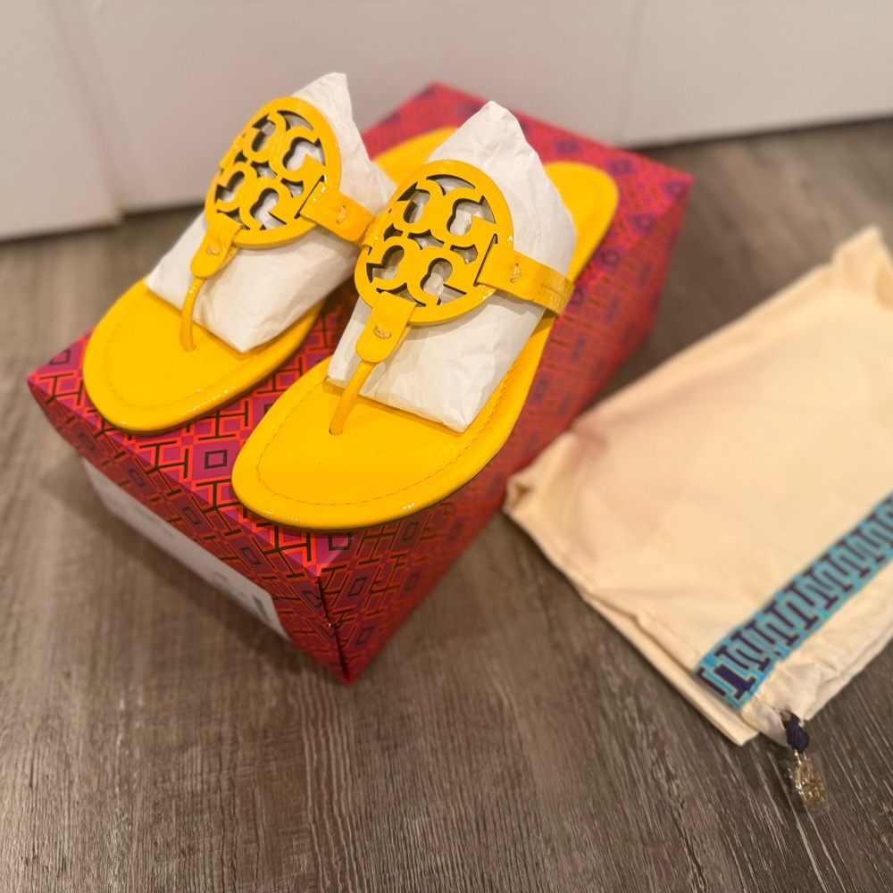 Tory Burch Miller Sandals In Limone Color